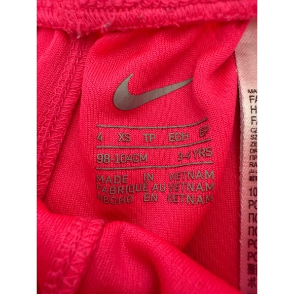 Hot Pink Nike Girls Dri-Fit Mesh Shorts Size XS 4 Toddler Athletic Running - Picture 4 of 5